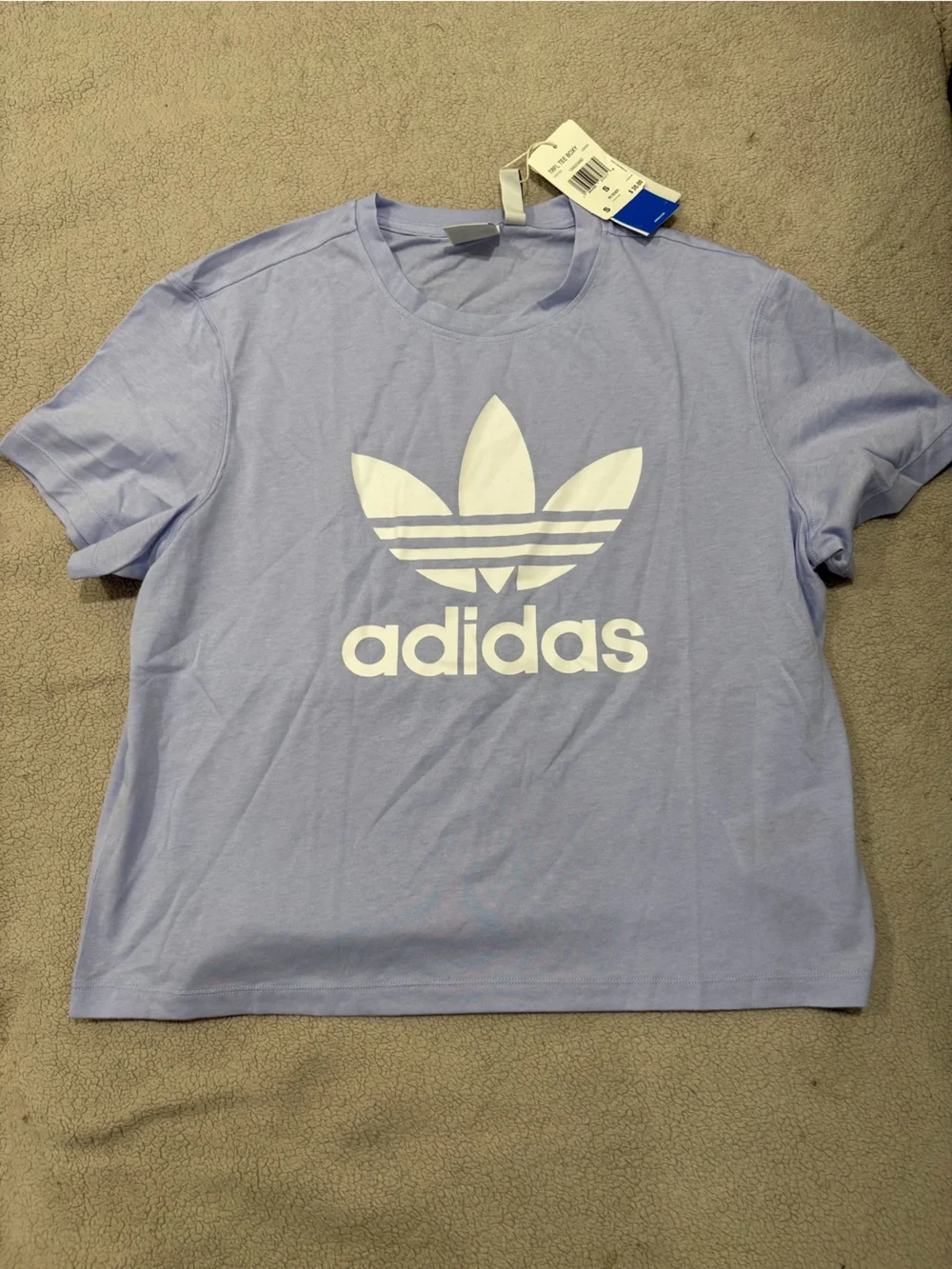 adidas Men’s Light Purple Tee with White Heart Detail